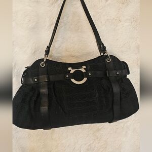 Salvatore Ferragamo Black Shoulder Bag